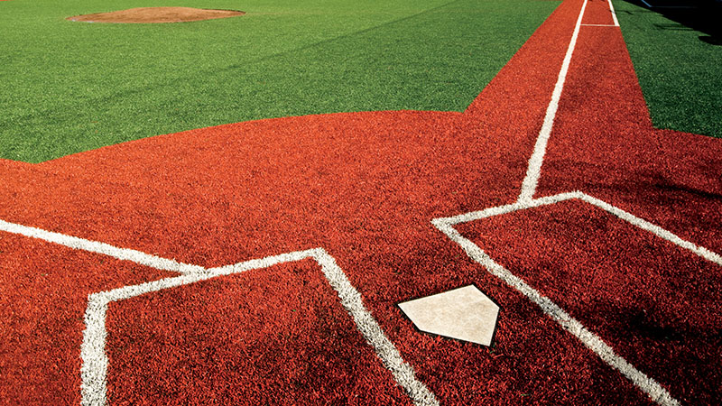 Baseball field home plate