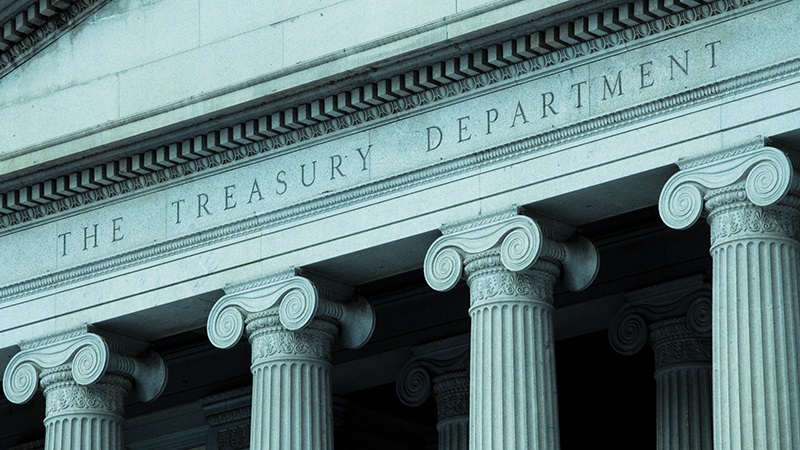 The treasury department building