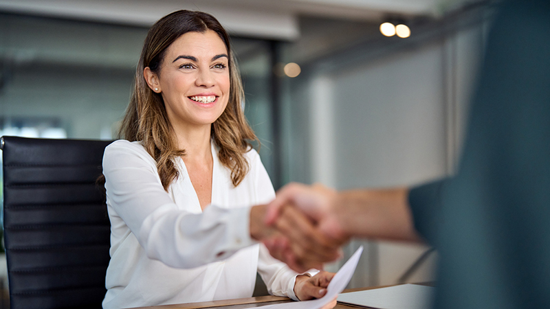 Interview handshake